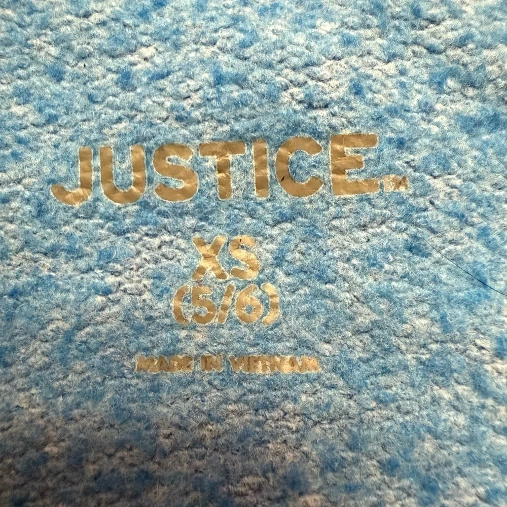 Justice Blue Fleece with Pink Logo Size XS(5/6)